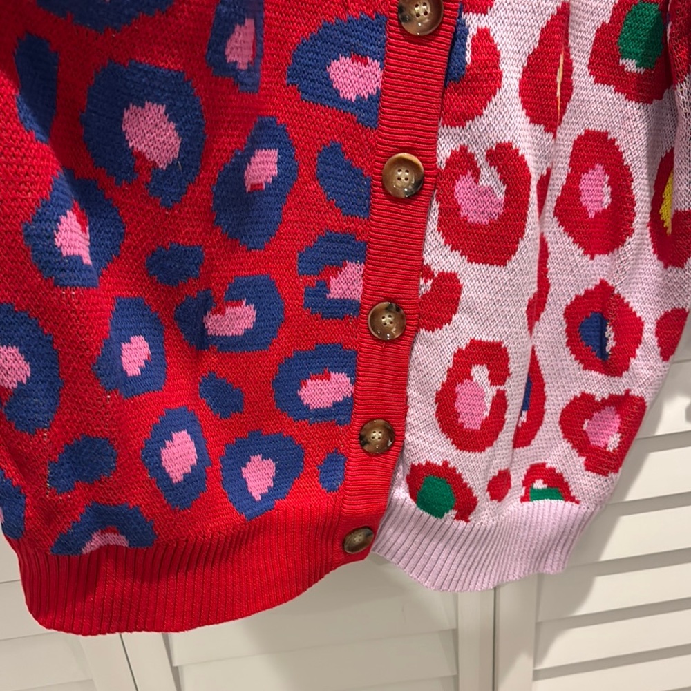 FARM Rio NWT Oversized Leopard POP Cardigan in 100% Cotton(sold out online) - Picture 9 of 13